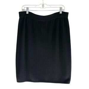 St. John Women’s Black Santana Knit A-Line Skirt